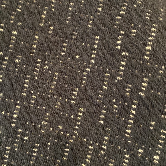 J Jill Pure Jill textured long sleeve boxy A line dress navy white Large  EUC - Picture 7 of 11